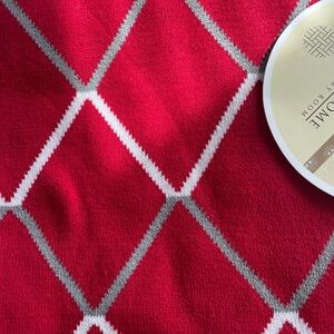 Kennebunk Home Red Diamond-Pattern Reversible Throw Blanket
